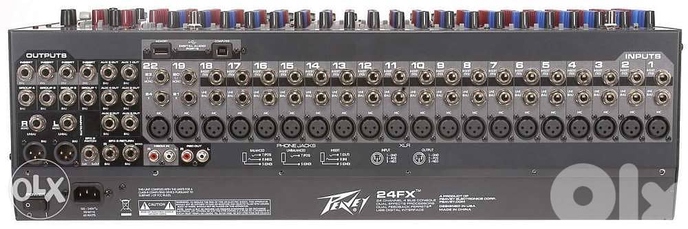 mixer peavey 24 input,double effect,6 aux,usb play & record+processor 2