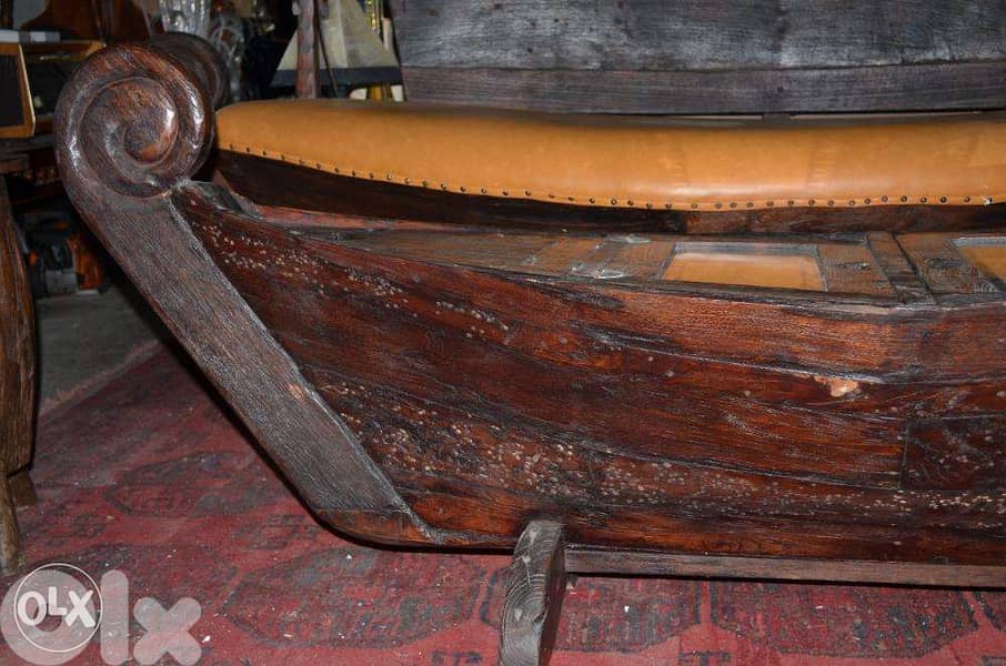 solid wood teak chezlong top leather design ship with teak table same 1