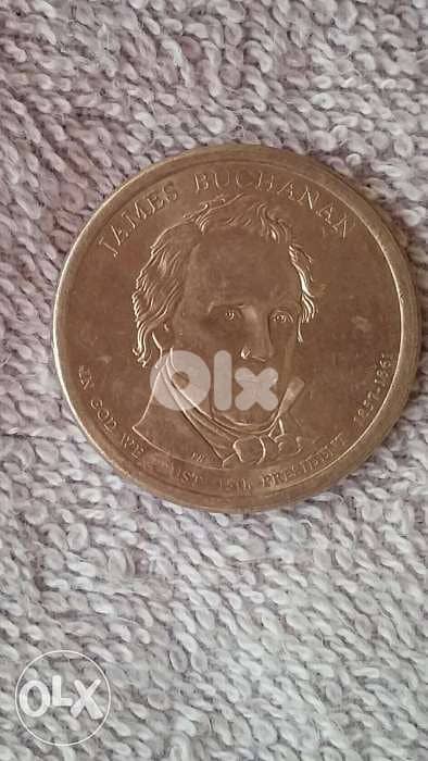 USA Bronze 1 Dollar Coin President James Buchan(1857_1861)Very special 0