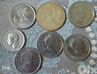 Memorial Canda Coins of different anniversaries
