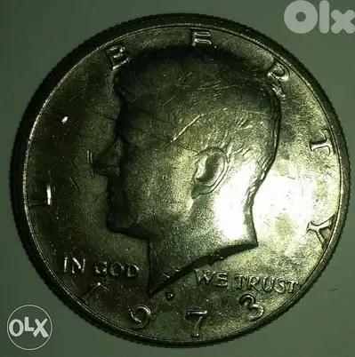 Half Dollar Memorial for J F Kennedy year 1973