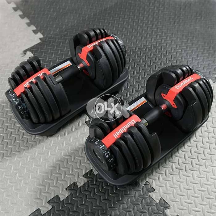 Pair Adjustable dumbelles 50kg 0