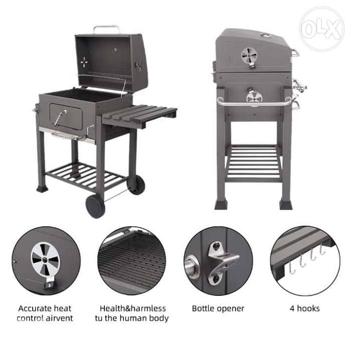 activa angular Charcoal Barbecue 4