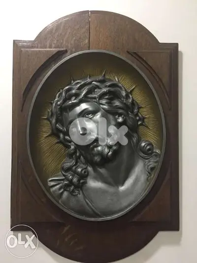 antique big church bronze hand made icon