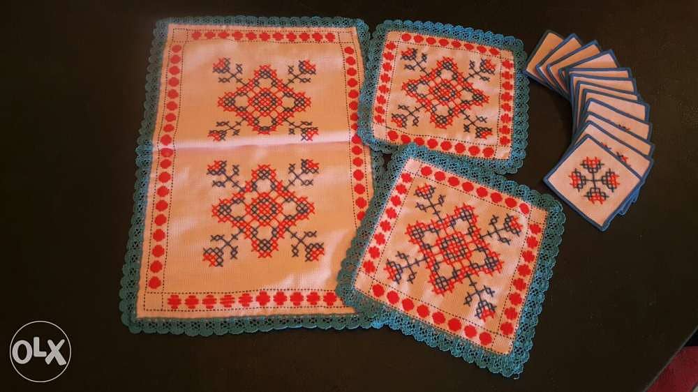 Hand made new. For covering tables. Exellant condition. For 200$ only 1