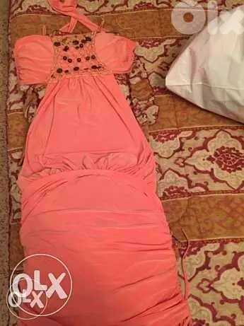 Pink orange wonderful dress. size small فستان زهري Pink orange wonderful dress. size small فستان زهري