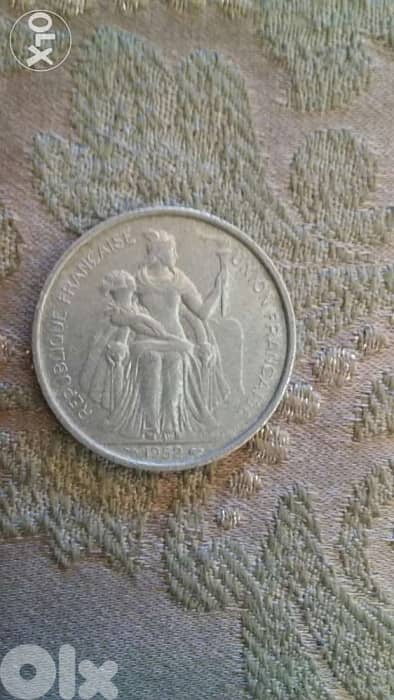 Five French Francs year 1952 Aluminum Very special Coin 0
