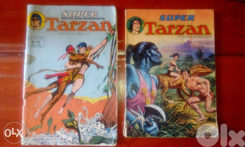 two vintage 70's super tarzan magazines 0