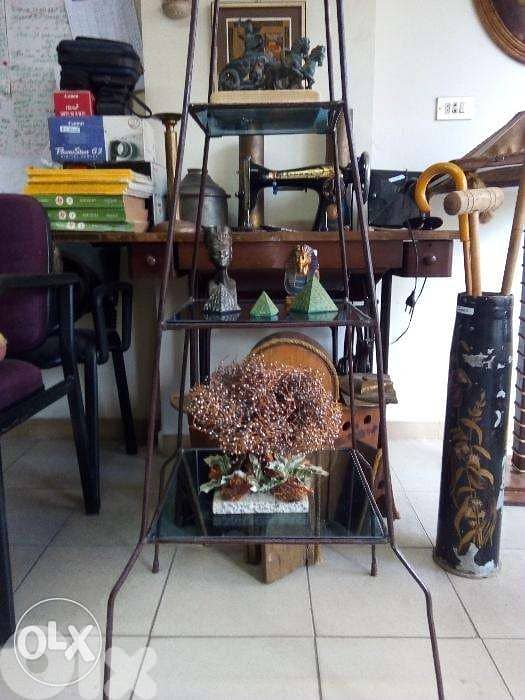 wrought iron Display shelf. 1