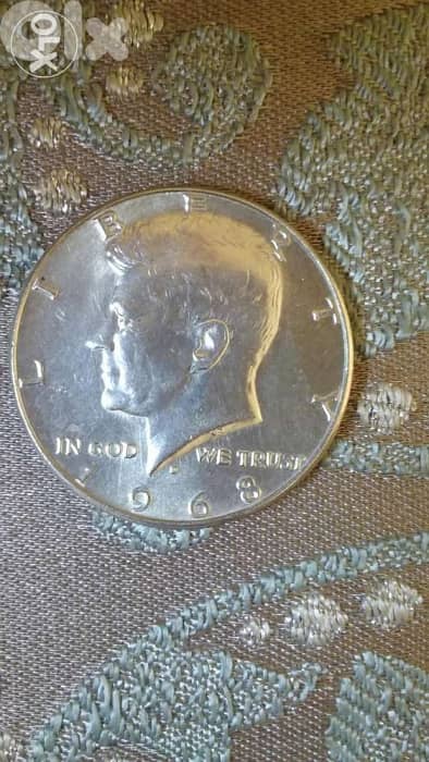 USA Silver Half Dollar Memorial for President John Kennedy year 1968 0
