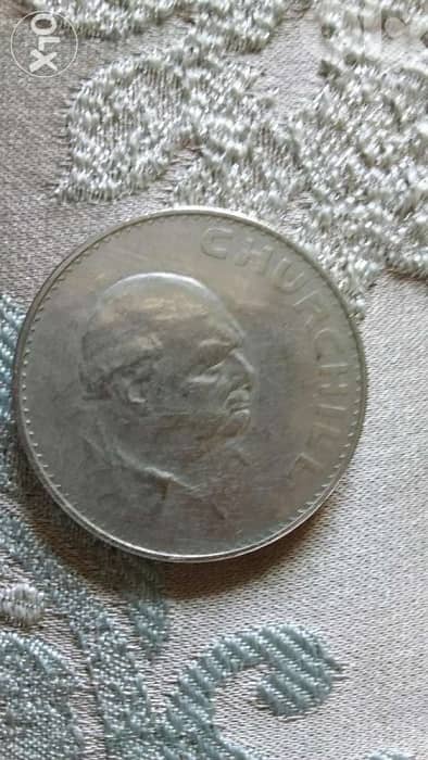 Churchill Memorial UK Pound Coin year 1965 0
