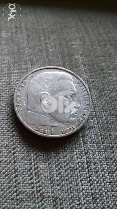 Nazi German Hitler two Mark Silver Coin year 1939 0