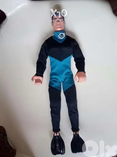 GI JOE HASBRO Action Man articulated great doll in swim suit+palmes=17