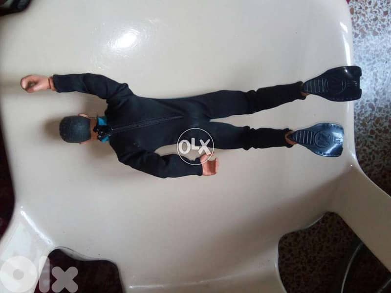 GI JOE HASBRO Action Man articulated great doll in swim suit+palmes=17 5