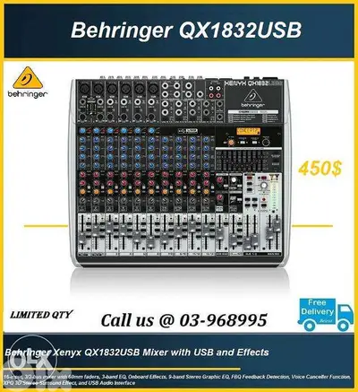 Behringer Mixer QX1832USB Boxed & new, Analog Mixer