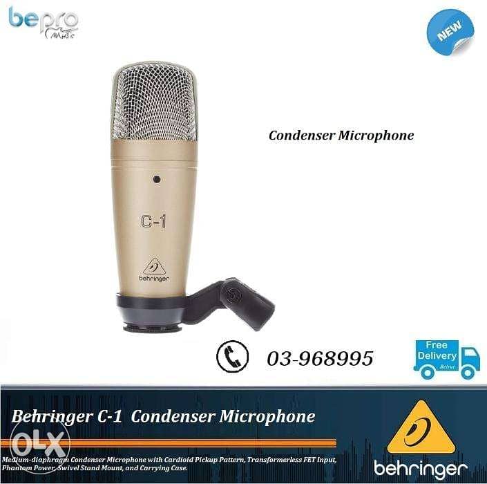 Behringer C1 Large-diaphragm Condenser Microphone,Studio Microphone 0