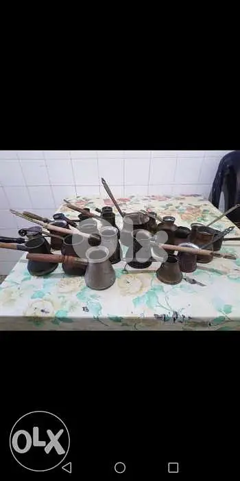 ركاويي قهوة نحاس انتيك مشكلين