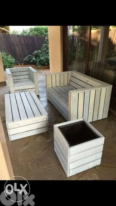 Outdoor set 2 sofa table and basket Outdoor set 2 sofa table and basket