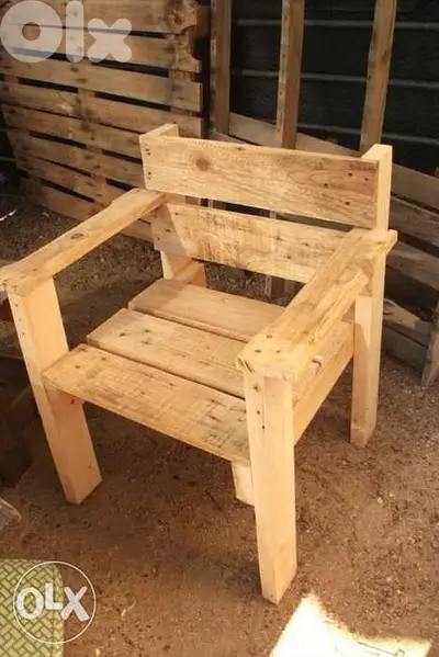Palette chairs creative outdoor كرسي خشب