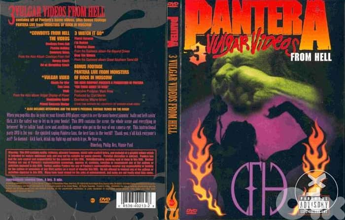 Pantera vulgar display videos dvd 0
