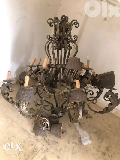 Chandelier Steel Gold - ثريا حديد بلون الذهب