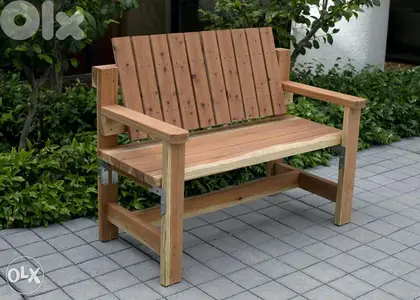 Outdoor bansh and sofa wood بنك صوفا للحديقة