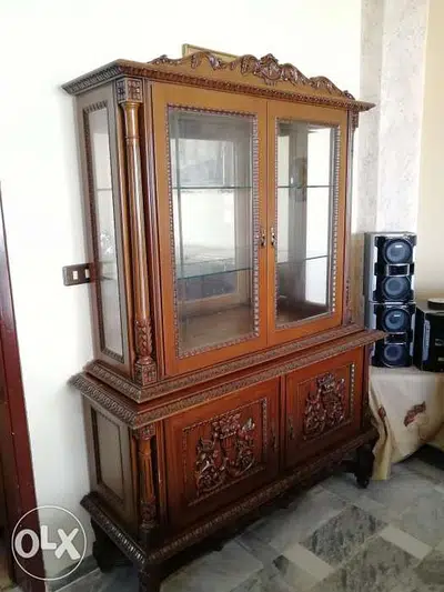 فيترين خشب زين حفر مميز للغاية انتيك الاصلي القديم بسعر لقطة vitrine