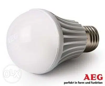 AEG LED 220V 10W WarmWhiteلمبة توفير أصلية ليد 220 فولت 10وات ضوء أصفر