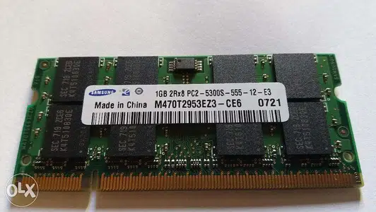 Samsung Laptop DDR2 RAM 1GB 667MHz شريحة رام سامسونج للابتوب 1 جيغا