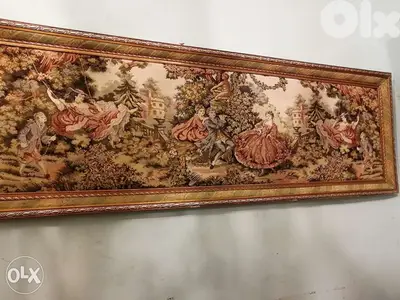 ولا اجمل لوحة تابلو اوبيسون روميو وجوليات فرنسي روعة حجم كبير ٢٠٠/٧٠سم