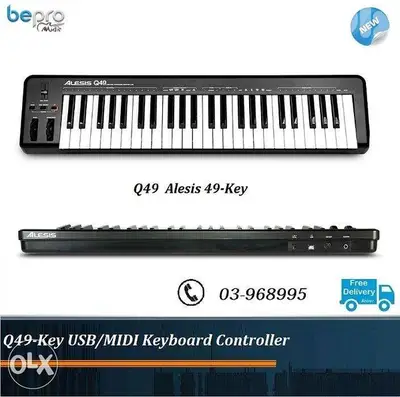 Alesis Q49 USB/MIDI 49-Key Keyboard Controller , pro Midi controller