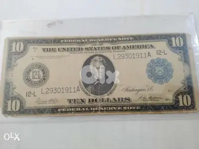 USA Ten Dollars Jackson mint Fedral Bank Reserve Banknoteyear 1914