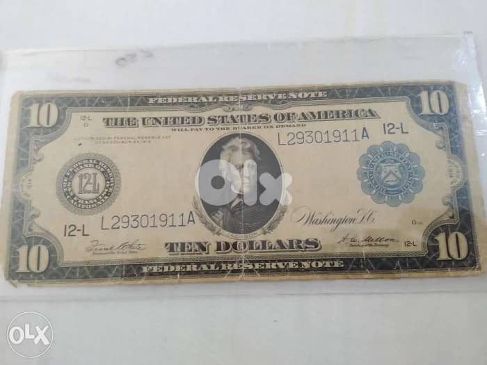 USA Ten Dollars Jackson mint Fedral Bank Reserve Banknoteyear 1914 0