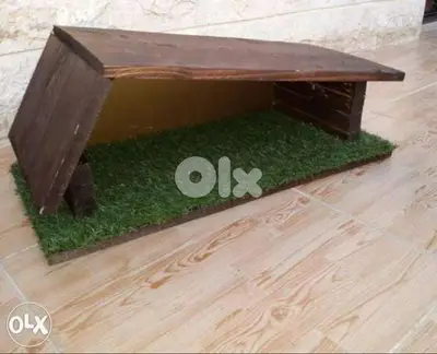 Christmas cave made of wood