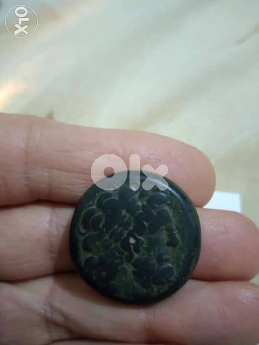 Ancient Greek Ptolemic Zeus Large Bronze Coin King Ptolemy II 0