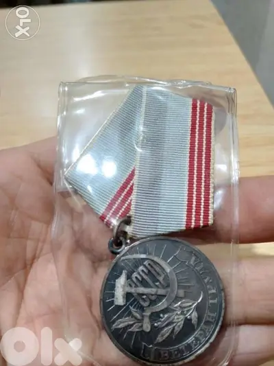 USSR WW2 Silver Plated Medal With Suspension