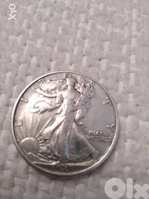 USA Dancint Liberty Half Dollar Silver year 1943 weight 12.5 grs 0