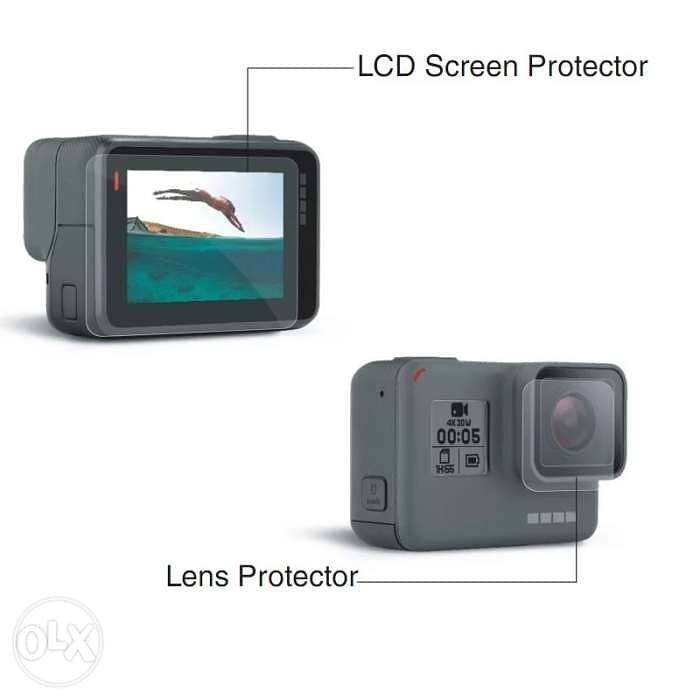 LCD Screen Film + Lens Protective Film + Cloth For Gopro Hero 8 1