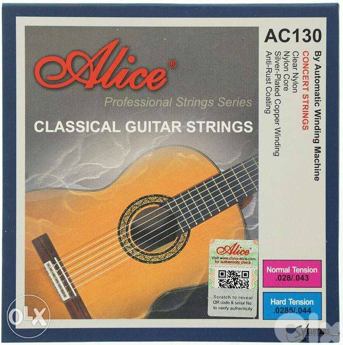 Alice AC 130 Classical Guitar Strings Clear Nylon Silver-plated Copper 1