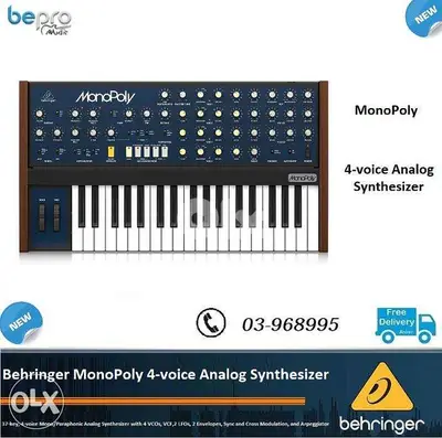 Behringer MonoPoly 4-voice Analog Synthesizer