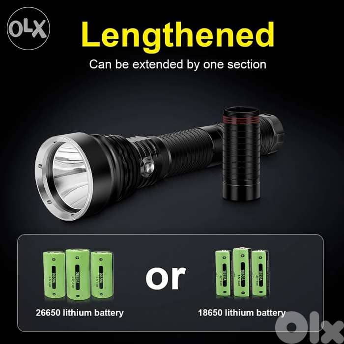 Diving flashlight torch very powerful 2