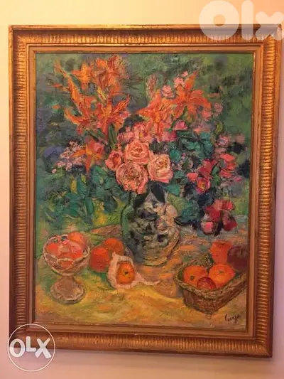 authentic Benezit oil on canvas Germaine Lacaze