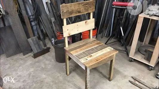 Rustic vintage wood chair pallet style كرسي خشب طبالي