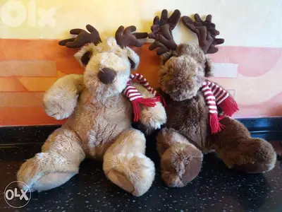 Beautiful Reindeer Couple - 60 cm Big Size - HQ