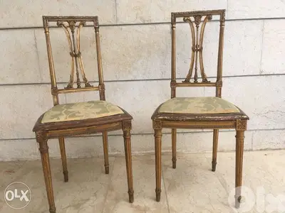 Antique pair chaises d'appui époque Louis XVI