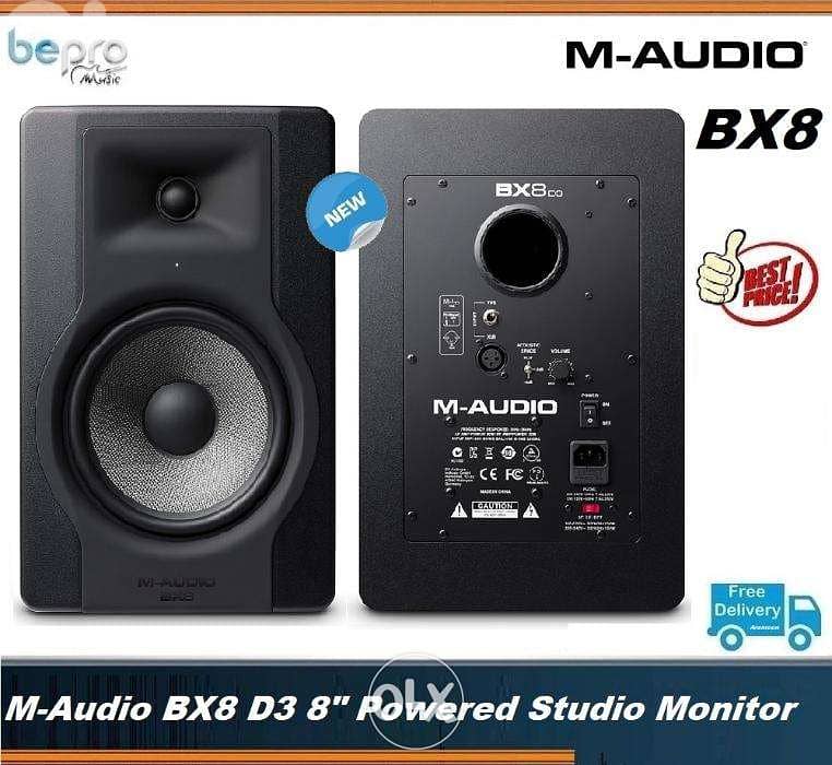 M-Audio BX8 D3 Powered Studio Monitor,150-watt Active Monitor,maudio 0