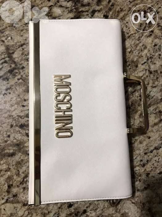 copy A moschino bag off white and gold 0