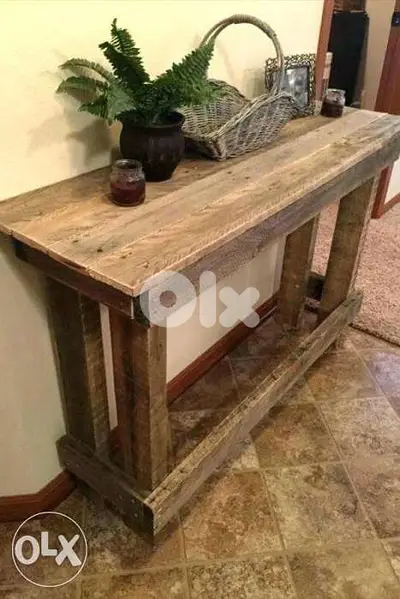 Small wood wall table bar format طاولة حيط شكل بار خشب