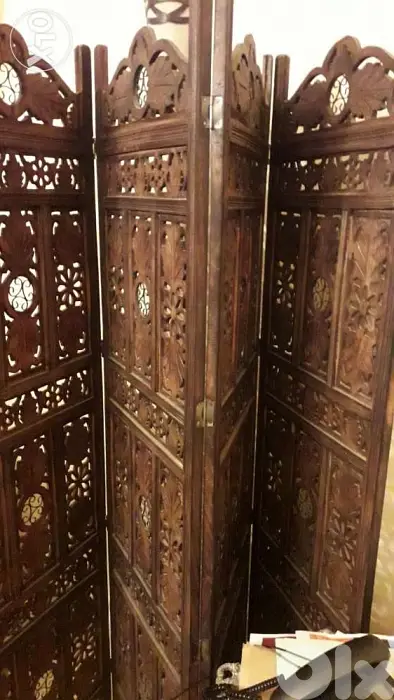 . حفر يد خشب بارافان انتيك. . paravent antique