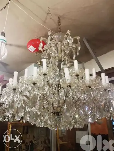 Chandelier ترية ثرية كرستال ماري تيريز تشيكي اصلي بوهيمي انتيك قديم